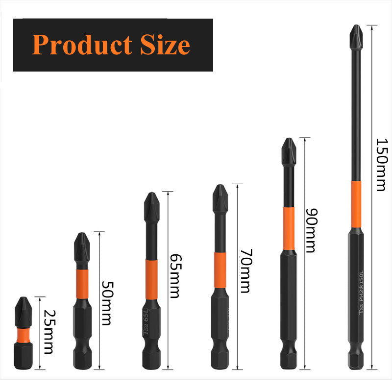 Magnetic Cross Impact Screwdriver Bits Set