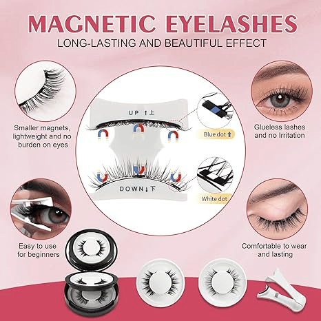 Reusable Premium Magnetic Eyelashes with Applicator