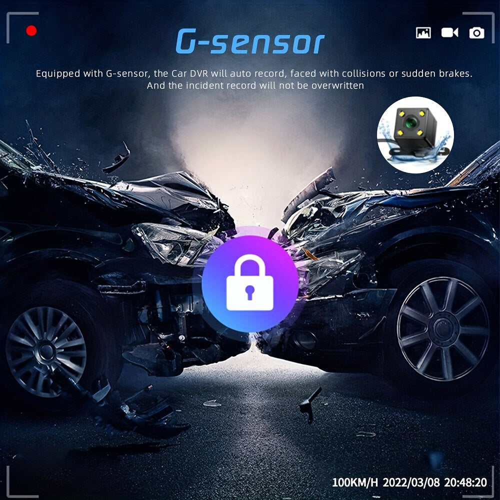 Safe Driving 3 Channel Camera Cycle Video Recorder