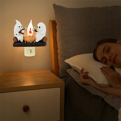 🎉Pre Halloween Big Deal 🎃Flashing night light 3D Ghost campfire