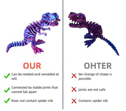 🔥🎁2025 New Year Hot Sale🎁🔥Colorful 3D Printed Dinosaur Toy🦖