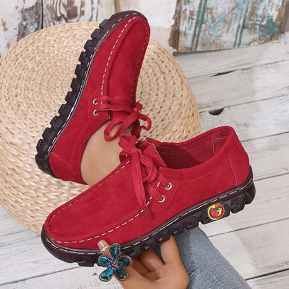 Women's Low Top Lace-up Stitching Flat Shoes 24-hour delivery from the US