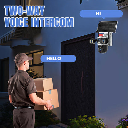 Triple-Lens Solar 360 Dome Camera