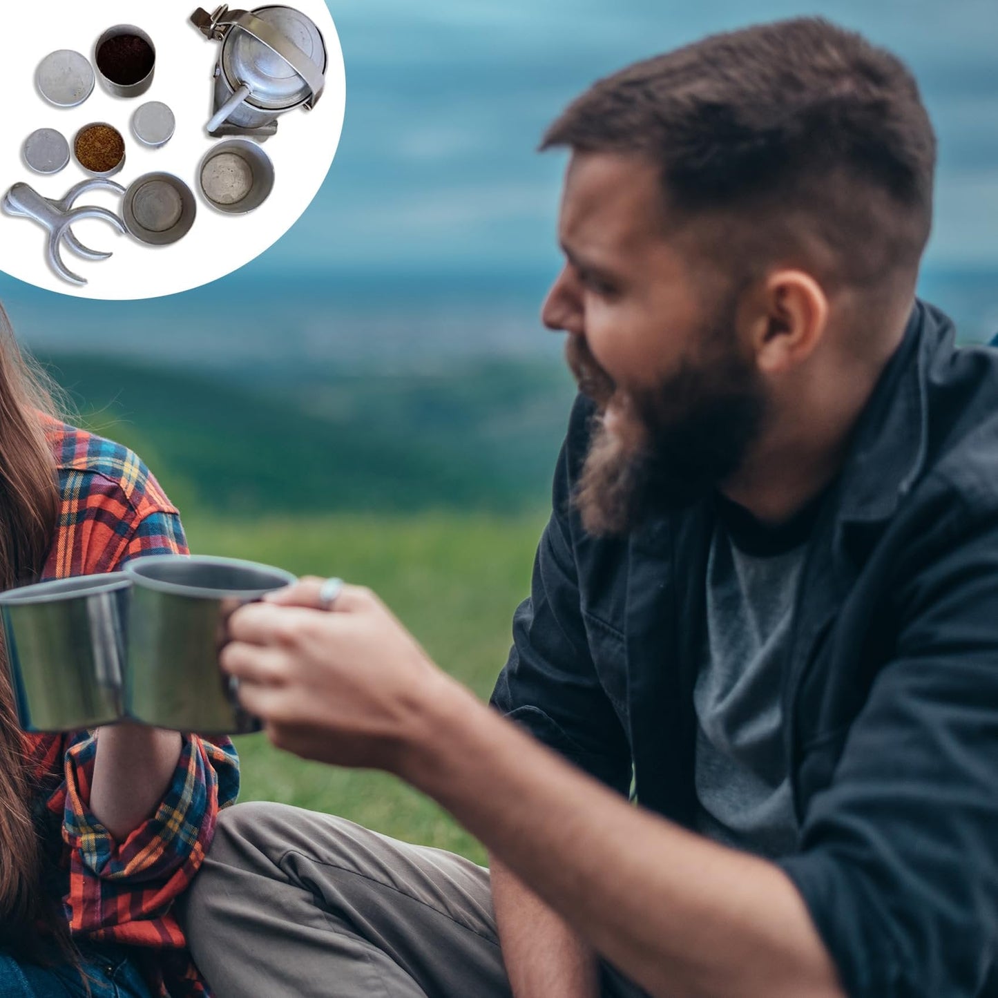 Extra Rare Vintage Camping Coffee Set