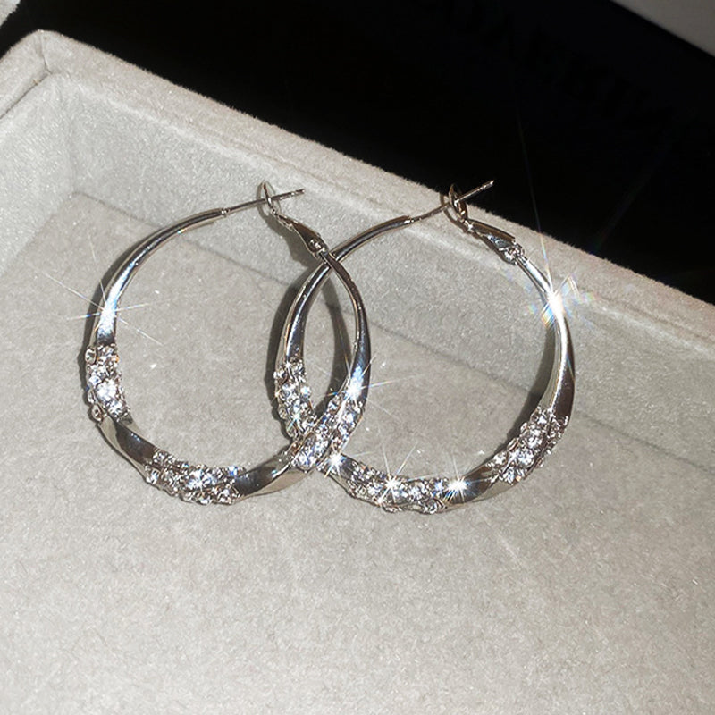 Circle Earrings with Zirconia