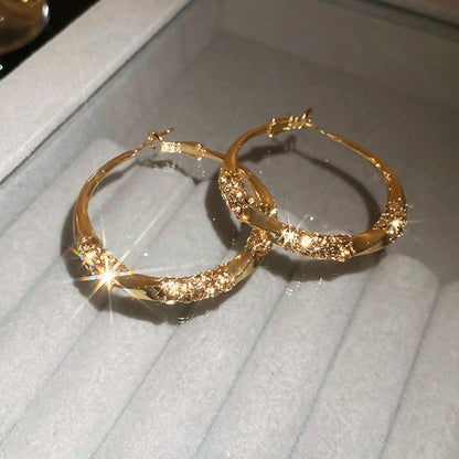 Circle Earrings with Zirconia