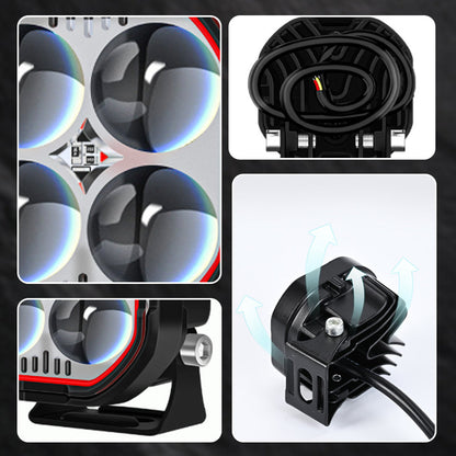 High Brightness Motorcycle Spotlight with Adjustable Bracket