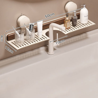 Time-limited Special 50% OFF Walnut Suction Cup Bathroom Shelf